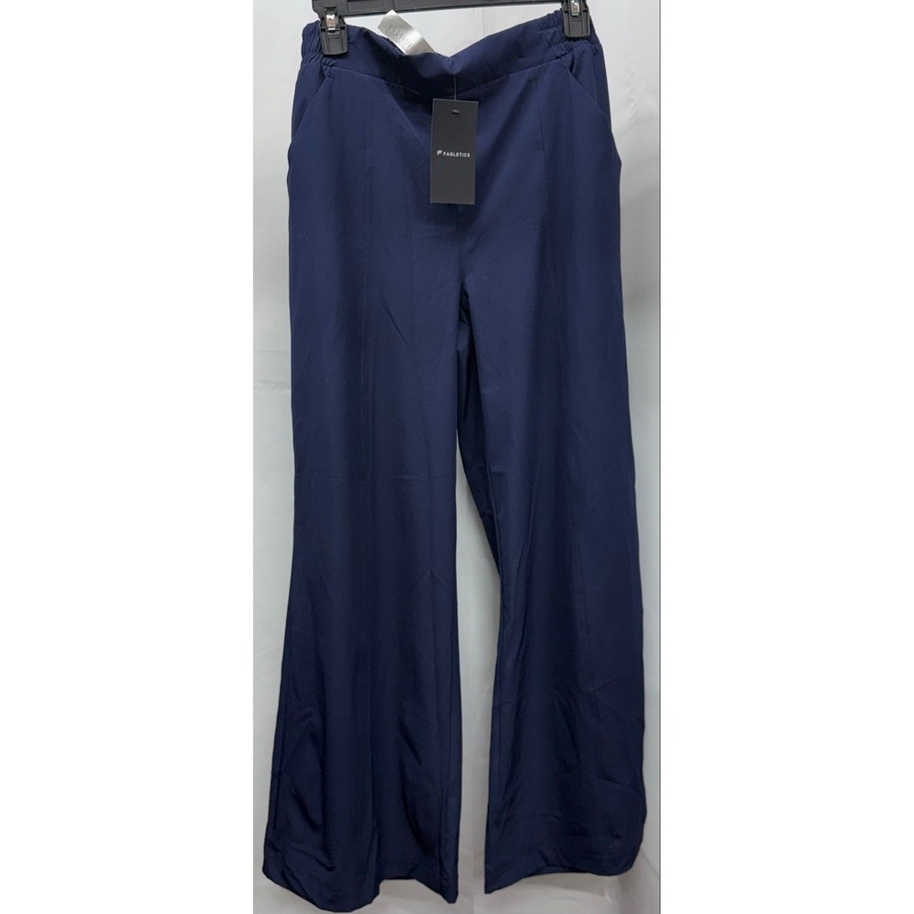 CD54 NWT Fabletics "Downtown" Wide Leg Pants Navy Blue Sz S